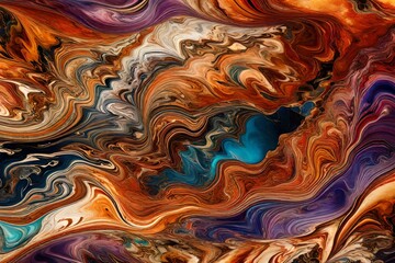 background with blue and orange colors generated by AI technology
