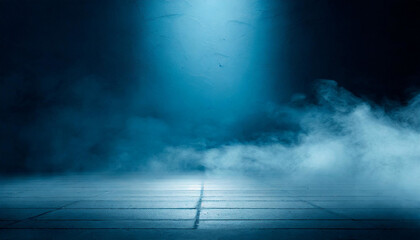 City Vibes: Abstract Asphalt Background with Neon Lights and Smoke