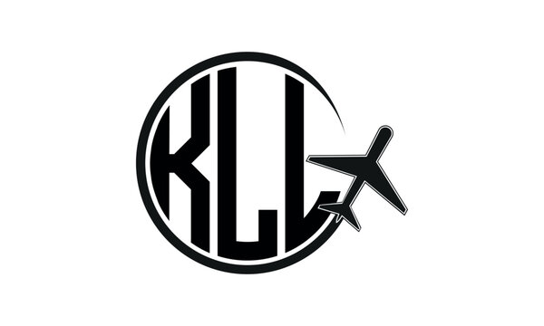 KLL three initial letter circle tour & travel agency logo design vector template. hajj Umrah agency, abstract, wordmark, business, monogram, minimalist, brand, company, flat, tourism agency, tourist