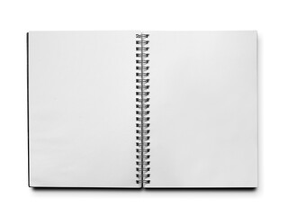 blank realistic spiral notebook, transparent background