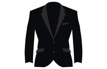 Suit Silhouette,Men blazer or jacket symbol simple silhouette icon on background
