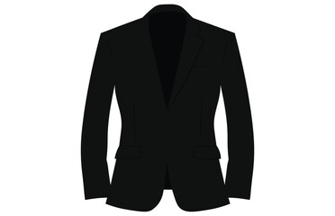 Suit Silhouette,Men blazer or jacket symbol simple silhouette icon on background
