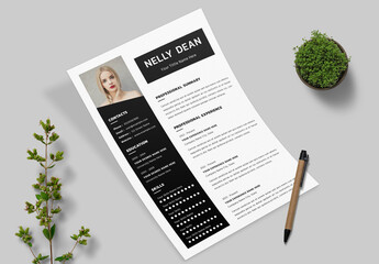 Classic Resume and Cover Letter Set - obrazy, fototapety, plakaty