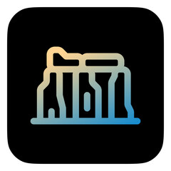 Editable rock, stone, structure vector icon. Landmark, monument, building, culture, architecture. Part of a big icon set family. Perfect for web and app interfaces, presentations, infographics, etc