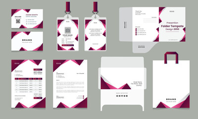 corporate modern stationary set design template