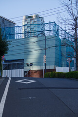 東京港区赤坂7丁目の解体ビル風景