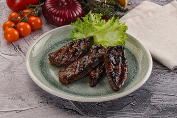 Grilled diet beef liver steak