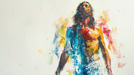 Fototapeta premium Jesus Christ. Abstract colorful Illustration. Digital painting.
