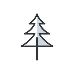 Tree line icon vector art isolated on white background