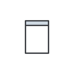 Notepad Symbol Flat Icon. Document, Notebook, File Icon Vector Illustration