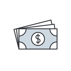 Currency Money Icon, Cash Dollar Sign Finance pictogram