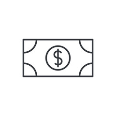 Currency Money Icon, Cash Dollar Sign Finance pictogram
