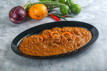 Indian cuisine - Masala with calamari