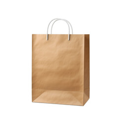 A blank paper bag isolated on transparent background, png