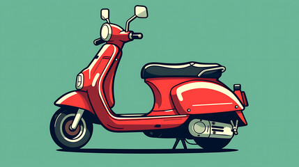 A vector graphic of an electric scooter.