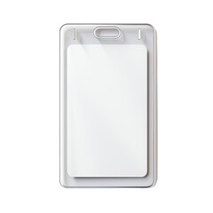 A blank plastic blister clamshell pack with a hang tab isolated on transparent background, png