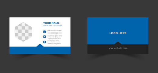 Minimalistic Creative Clean Modern Corporate  Business Card  with Simple  Design Template 