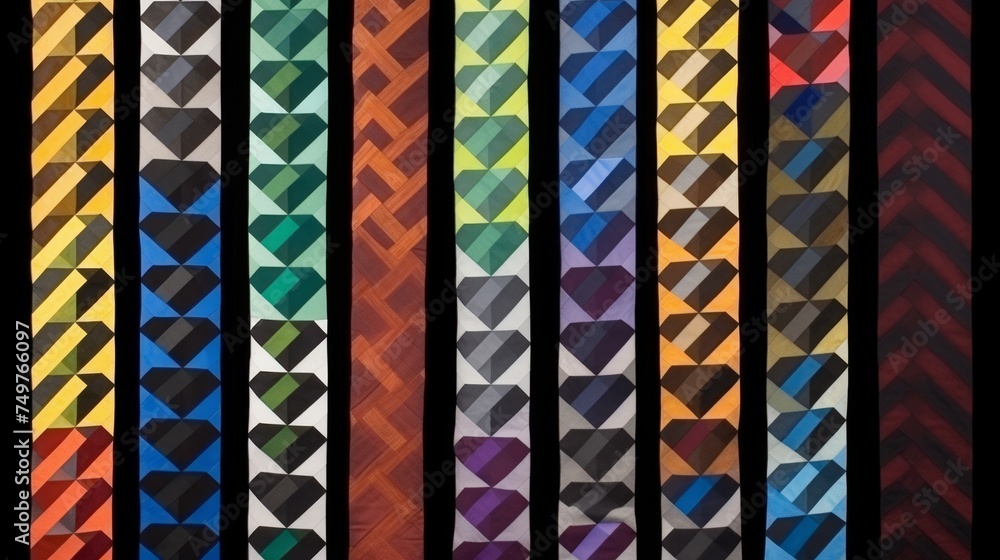 Poster tranquil colorful lines background with diagonally arranged abstract rainbow pattern