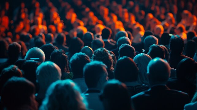 Crowd of people at the conference hall. Audience in the conference hall. 