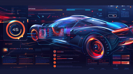 Racing game UI design concept