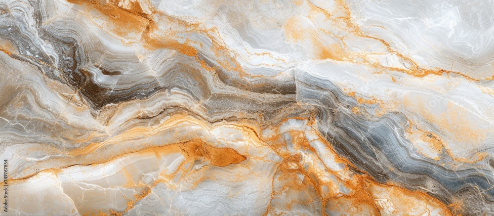 Poster this close-up view showcases the intricate patterns and textures found on a marble surface. the vein