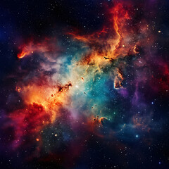 Fototapeta na wymiar The Milky Way Galaxy in saturated colors
