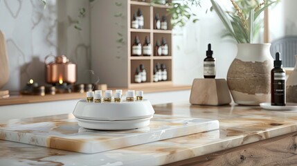 Modern Bathroom Counter: Zen & Natural Aesthetics