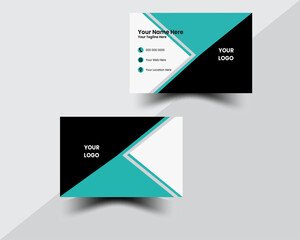 Modern business card template .Flat design vector abstract creative. Creative and clean corporate business card. Vector illustration Double-sided creative business card vector design template.