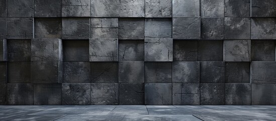 A close-up view of a black and white concrete wall, showcasing its unique texture and patterns. The wall stands out in its simplicity and raw beauty.