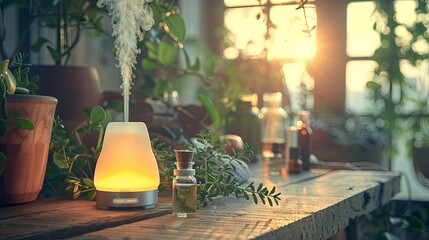 Serene Aromatherapy: Sunset and Scents - obrazy, fototapety, plakaty