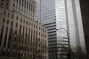 Fototapeta na wymiar Modern buildings in downtown - Montreal - Quebec - Canada