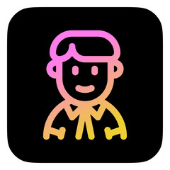 Editable teen, adolosence, boy, girl avatar vector icon. User, profile, identity, persona. Part of a big icon set family. Perfect for web and app interfaces, presentations, infographics, etc