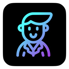 Editable business person with side comb hair avatar vector icon. User, profile, identity, persona. Part of a big icon set family. Perfect for web and app interfaces, presentations, infographics, etc