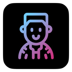 Editable person with army buzz flattop haircut avatar vector icon. User, profile, identity, persona. Part of a big icon set family. Perfect for web and app interfaces, presentations, infographics, etc