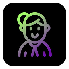 Editable housewife with bun hairstyle avatar vector icon. User, profile, identity, persona. Part of a big icon set family. Perfect for web and app interfaces, presentations, infographics, etc