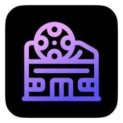 Editable cinema, theater, building vector icon. Movie, cinema, entertainment. Part of a big icon set family. Perfect for web and app interfaces, presentations, infographics, etc