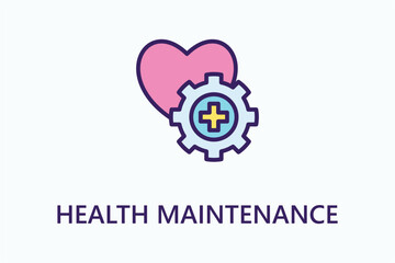 Health Maintenance icon or logo sign symbol vector illustration
