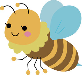 かわいいミツバチのベクターイラスト