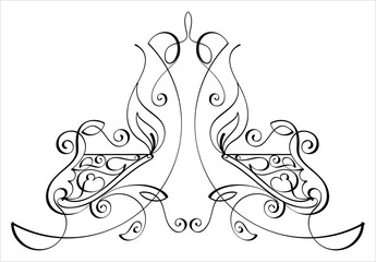 Diwali Diya Pen Ink Style M_2208024