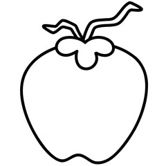 Coconut doodle black line 