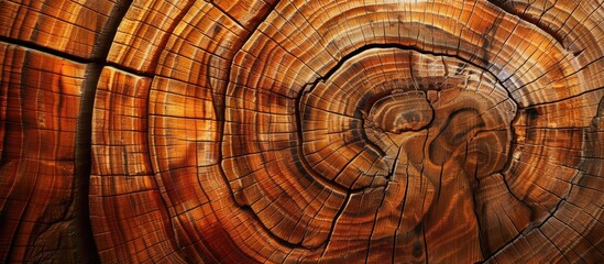 This close-up view showcases the intricate details of a tree trunk, capturing the textures,...