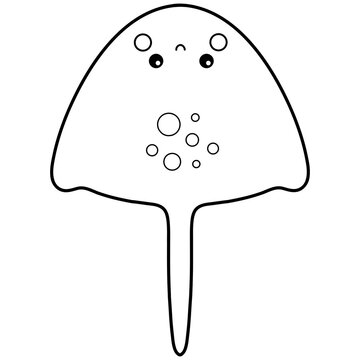 recommend clip art: Stingray doodle black line 