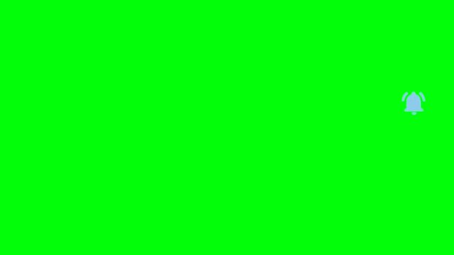 Subscribe like bell icon animation Green screen video