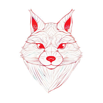 Sketch of the head of a wolf