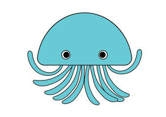 シンプルなくらげのイラスト