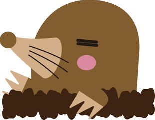 かわいいモグラのベクターイラスト