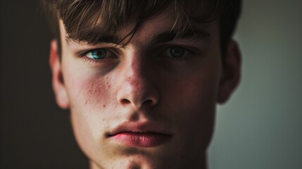 Fototapeta premium Attractive male model with a hopeful gaze.