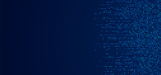 Digital technology background. Digital data dots blue pattern pixel background