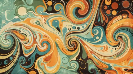 swirling autumn hues abstract art background