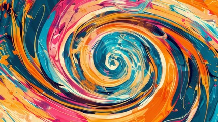 vivid swirling rainbow pattern art background